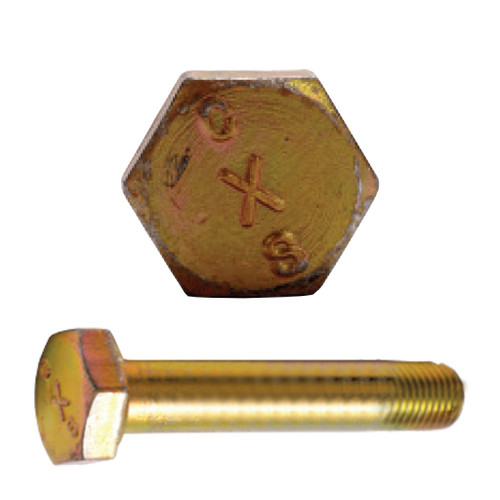 1/4 in-28 x 3-1/32" AN4 Hex Head Airframe Bolt, Cadmium Plated - Undrilled Shank 1/4 in-28 x 3-1/32" AN4 Hex Head Airframe Bolt, Cadmium Plated - Undrilled Shank