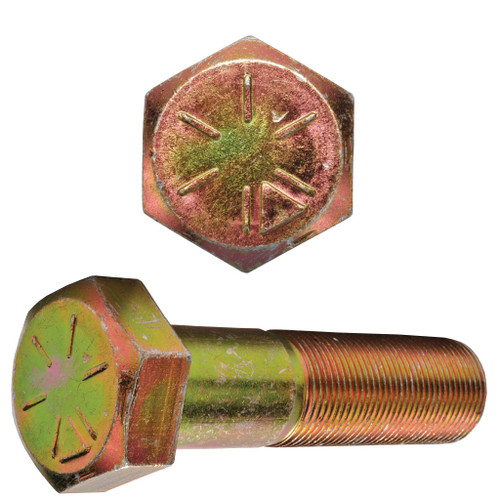7/8"-14 x 8-1/2" Cap Screw, Yellow Zinc Finish 7/8"-14 x 8-1/2" Cap Screw, Yellow Zinc Finish