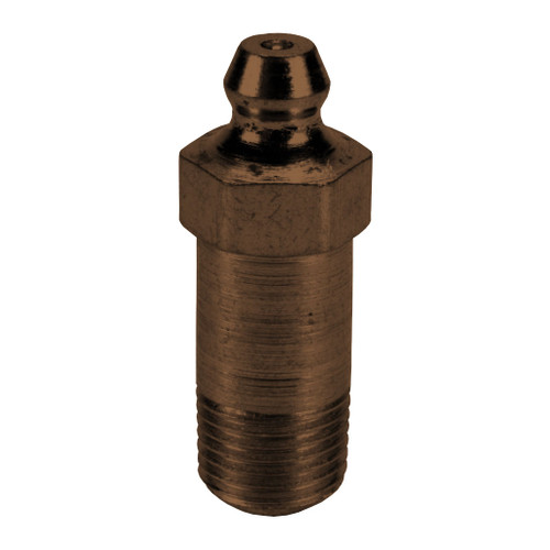 1/4"-28 Taper Straight .97" Long, Mil-Spec Grease Fitting, Steel Zinc Nickel Finish