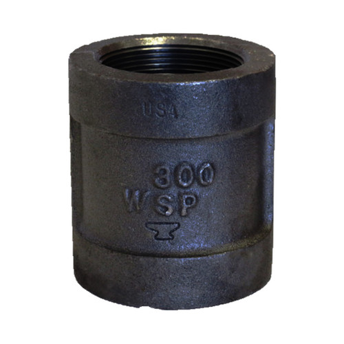 1-1/4" Coupling Malleable, Schedule 40 Black Pipe Fitting, Class 150 1-1/4" Coupling Malleable, Schedule 40 Black Pipe Fitting, Class 150