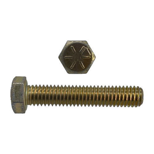 Lexar Industrial 125pk 5/16-18 X 2” Hex Head Tap Bolt – Full Thread, A307 Zinc Steel