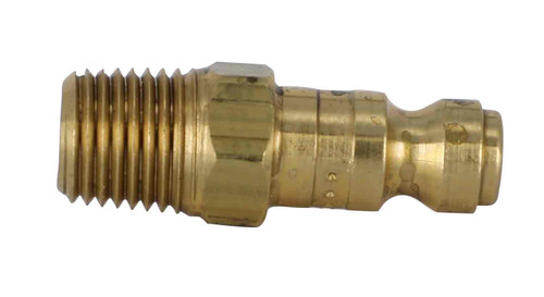 1/4" Body x 1/4" MPT T-Style Tru-Flate/Parker interchange Series Plugs, Brass - PHB2C 1/4" Body x 1/4" MPT T-Style Tru-Flate/Parker interchange Series Plugs, Brass - PHB2C