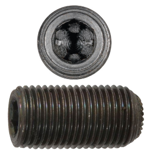 1/4"-28 x 1/2" Socket Head Set Screw, Knurled Point