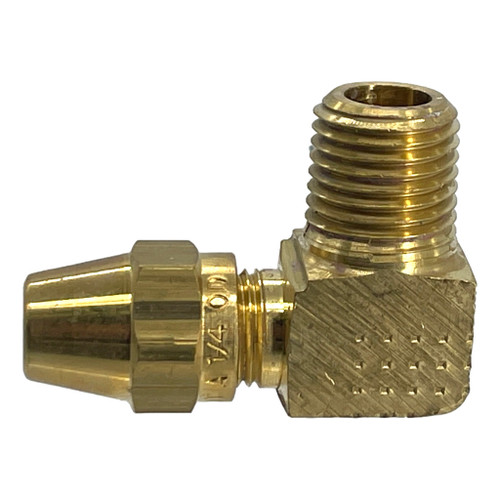 5/8" Tube x 1/2" MPT, D.O.T. Air Brake Copper Tubing 90 Deg Male Elbow 5/8" Tube x 1/2" MPT, D.O.T. Air Brake Copper Tubing 90 Deg Male Elbow