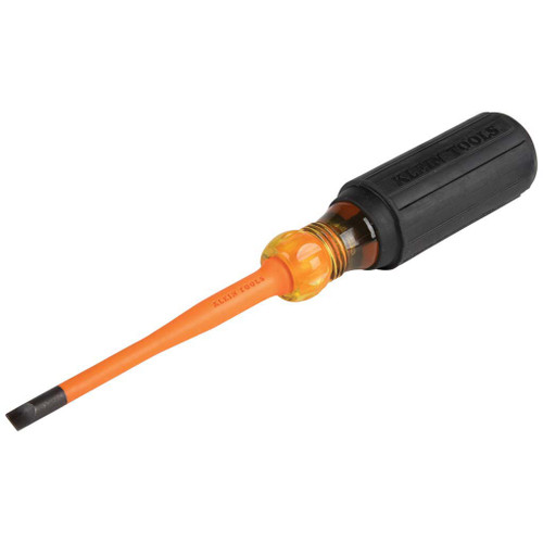 Slim-Tip Insulated Screwdriver, 1/4" Cabinet, 4" Round Shank Slim-Tip Insulated Screwdriver, 1/4" Cabinet, 4" Round Shank