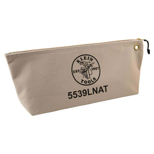 Zipper Bag, Large Canvas Tool Pouch, 18", Natural Zipper Bag, Large Canvas Tool Pouch, 18", Natural