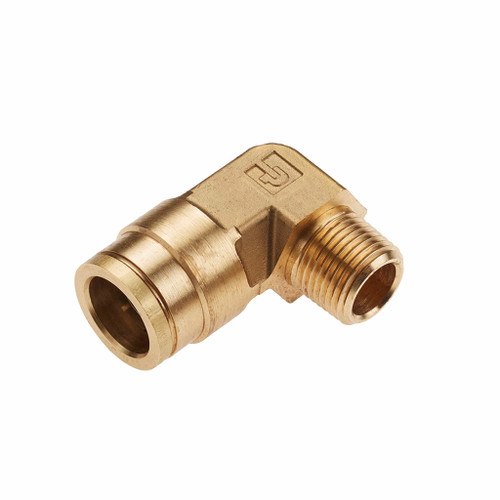 3/4" Rigid 90 deg Elbow With 1/2" Male NPT Threads D.O.T. Brass Push To Connect