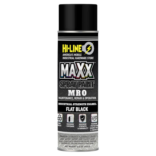 Maxx Spray Paint MRO Enamel, Flat Black Maxx Spray Paint MRO Enamel, Flat Black