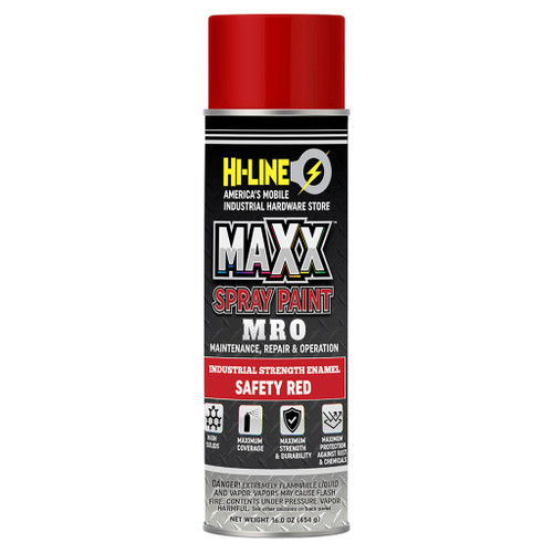 Maxx Spray Paint MRO Enamel, Safety Red Maxx Spray Paint MRO Enamel, Safety Red