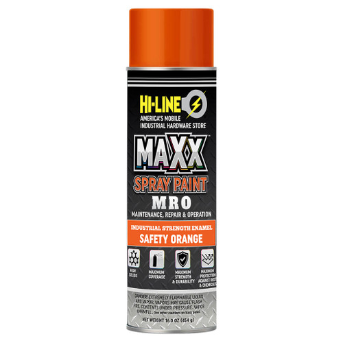 Maxx Spray Paint MRO Enamel, Safety Orange Maxx Spray Paint MRO Enamel, Safety Orange