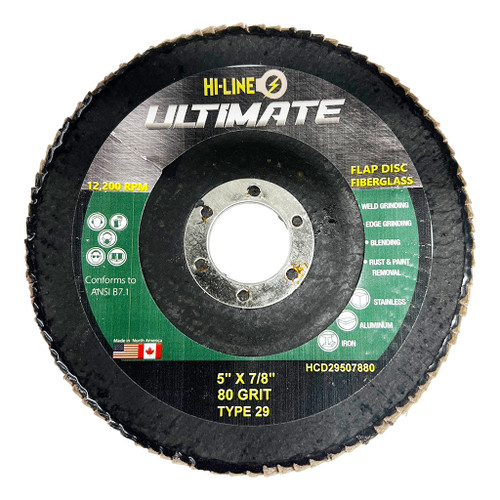 5", 80 Grit Ultimate Hi-Line Flap Disc 5", 80 Grit Ultimate Hi-Line Flap Disc