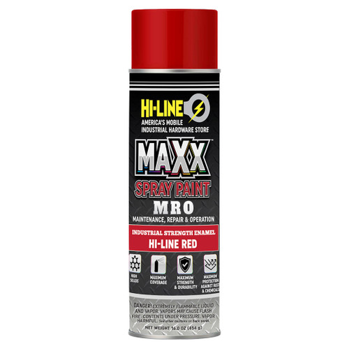 Maxx Spray Paint MRO Enamel, Hi-Line Red Maxx Spray Paint MRO Enamel, Hi-Line Red