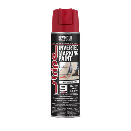 Seymour Spray Paint Inverted Solvent Base, Safety Red Fluorescent Seymour Spray Paint Inverted Solvent Base, Safety Red Fluorescent
