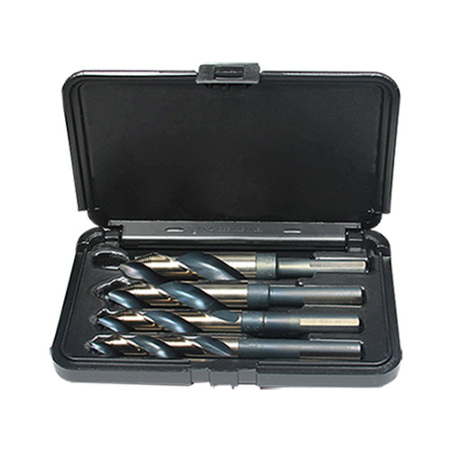 4 Piece Vortex-Point 130-VT Reduced Shank Drill Bit Set