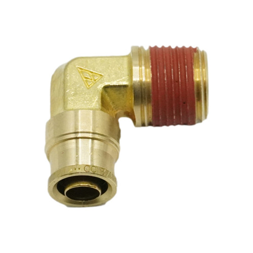 1/2" Tube O.D. x 1/2" D.O.T. Air Brake Brass Push-In 90 deg Male Elbow