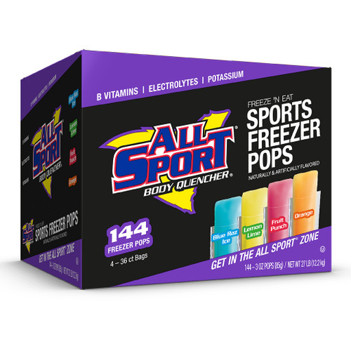 AllSport Regular Sugar Electrolyte Freezer Pops Case