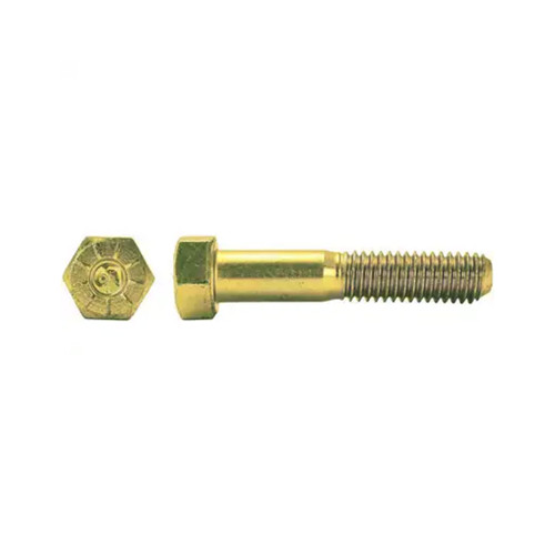 M12-1.50 x 45mm Hex Head Screw, Class 10.9, Yellow Zinc Plated