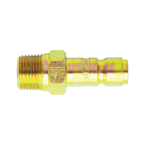 3/8" MPT Milton G-Style industrial interchange Series Plugs, Plated Case Hardened Steel