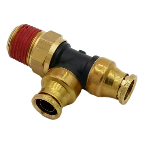3/8 in Tube O.D. x 1/2 in D.O.T. Air Brake Composite Push-To-Connect Male Run Tee