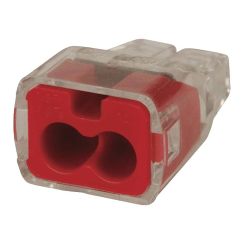 Red 2 Port Push In Wire Connector