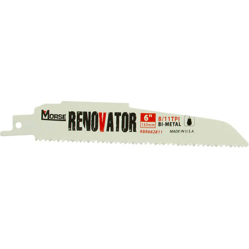 6" 8/11 T.P.I. Renovator Reciprocating Saw Blade