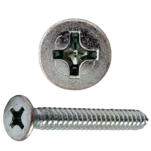 #8-18 x 2-1/2" Phillips Flat Head Sheet Metal Screw, Zinc Plated
