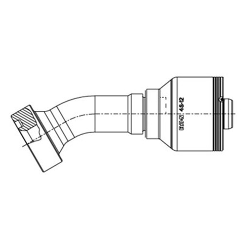 -12 Hose x -12 End, CAT Flange, 30 deg Elbow, 4S Series