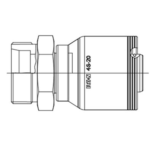 -12 Hose x -20 End, Male DIN 24 deg Seat Rigid, Straight (Heavy), 4S Series