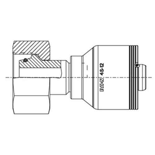-20 Hose X -25 End, Female Swivel DIN 24 deg Seat, Straight (Heavy), 4S Series