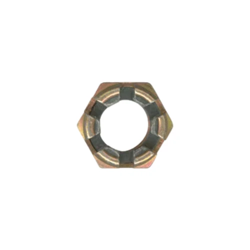 3/8"-24 x 9/16" Self-Locking Slotted Nut, Carbon Steel