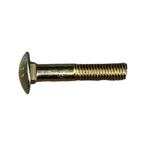 M12-1.75 x 60 mm Carriage Bolt, Class 8.8, Yellow Zinc Plated Finish