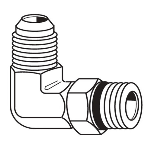 90 deg Elbow - Straight Thread O-Ring, JIC 37 deg
