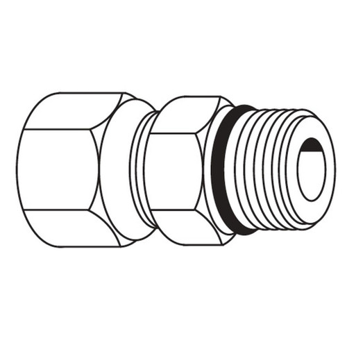 37 deg JIC Female Swivel to Male Straight O-Ring