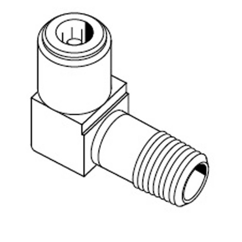 90 deg Male Elbow Long, Quick Connect Air Brake