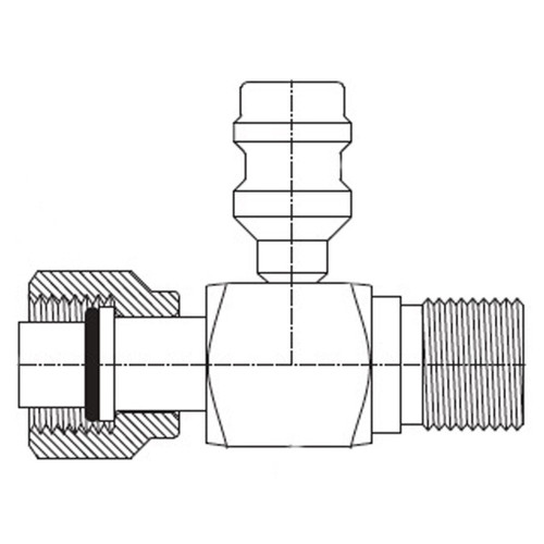 Bumped Tube O-Ring Service Port Adapter W/R134a