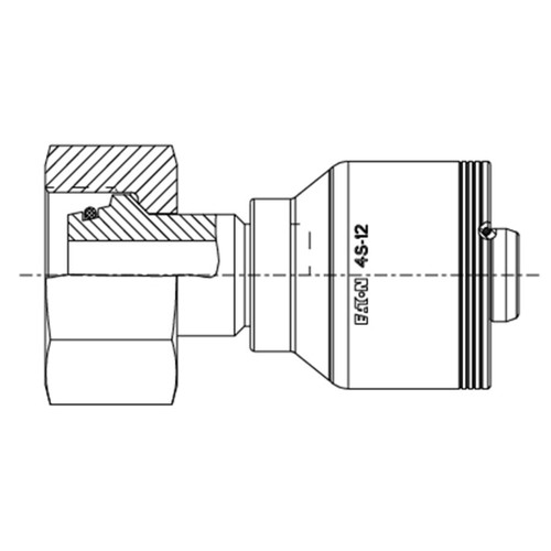 Female swivel DIN 24 seat(DS) SRH (Heavy) Straight