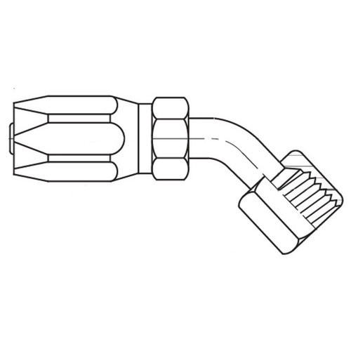 SAE 45 deg Female Swivel 45 deg Tube Elbow