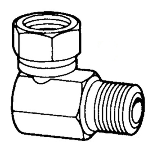 90 deg Elbow Female Pipe Swivel to Male Pipe