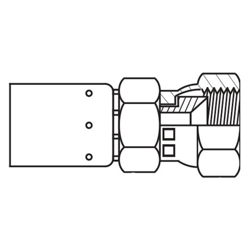 SAE 45 deg Female Swivel, 'E' Series