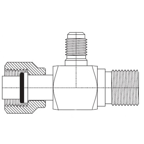 Bumped Tube O-Ring Service Port Adapter W/R12