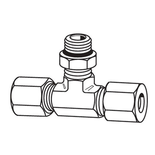 Straight Thread O-Ring Branch Tee, Flareless