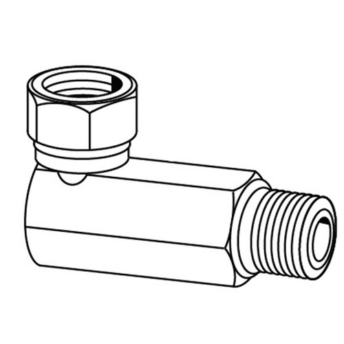 90 deg Elbow Long - Female Pipe Swivel to Male