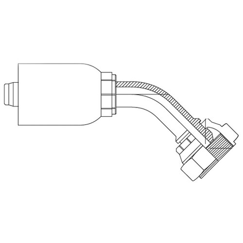 BSPP Swivel - 45 deg Elbow, 4SP/6SP Series