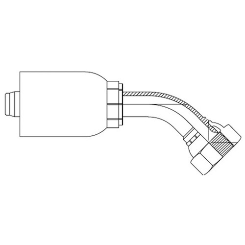 SAE 37 deg (JIC) Swivel 45 deg Elbow