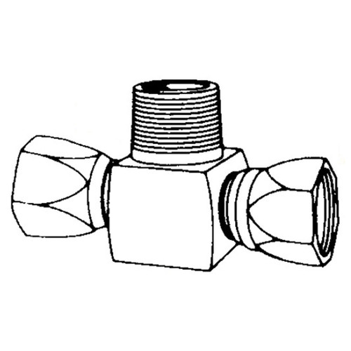 Female Pipe Swivel to Male Pipe Branch Tee, Swivel