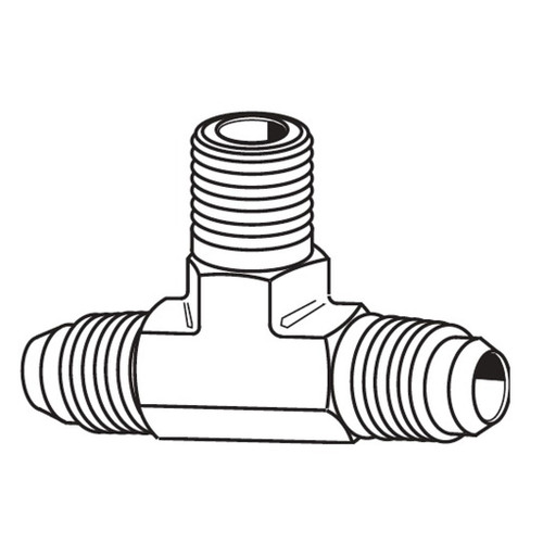 Male Branch Tee, JIC 37 deg
