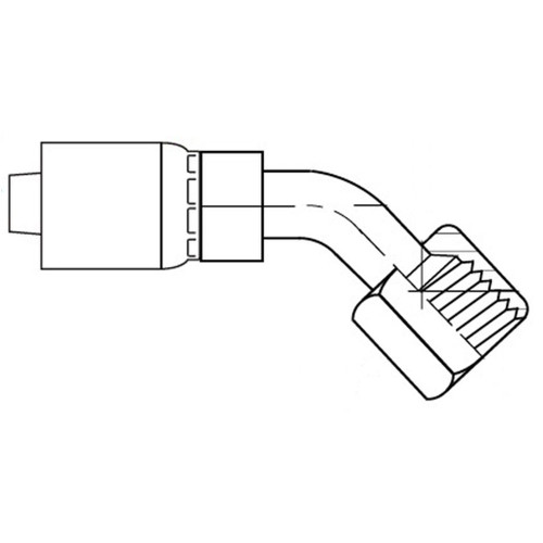 SAE 45 deg Female Swivel 45 deg Tube Elbow