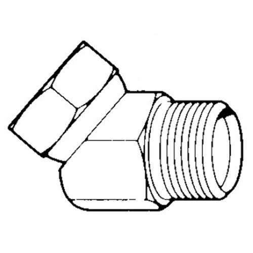 45 d Swivel Elbow Female Pipe Swivel to Male Pipe