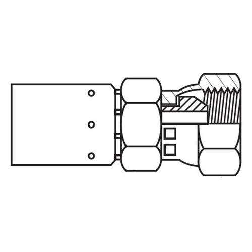 BSPP 60 deg Cone Female Pipe Swivel, 'E' Series