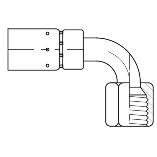 JIC 37 deg Female Swivel 90 deg Tube Elbow